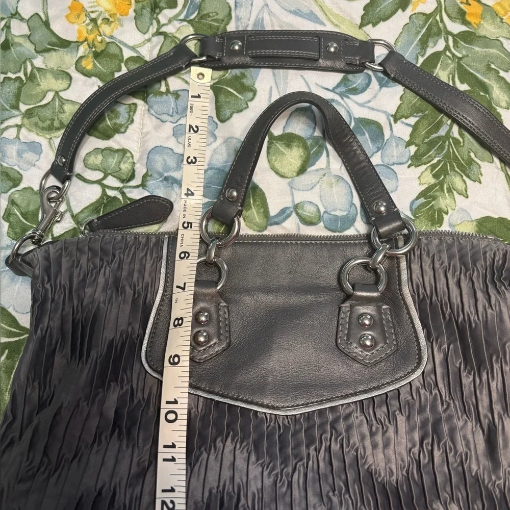🖤 COACH ASHLEY SATIN SATCHEL — METALLIC GUNMETAL - Picture 7 of 7